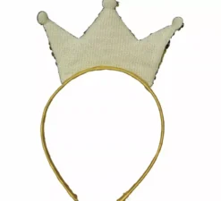 Cerchietto da principessa con paillettes dorate per adulto