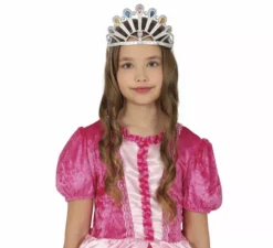 Cerchietto da principessa in argento con gemme