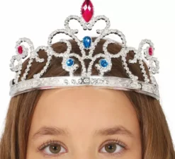Cerchietto da principessa in argento con pietre
