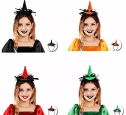 Cerchietto da Strega con paillettes e fiocco per bambini in diversi colori