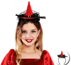 Cerchietto da Strega con paillettes e fiocco per bambini in diversi colori