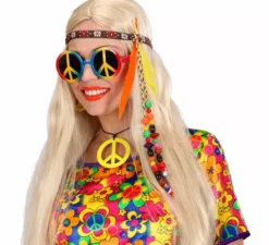 Cerchietto hippie con perle e piume