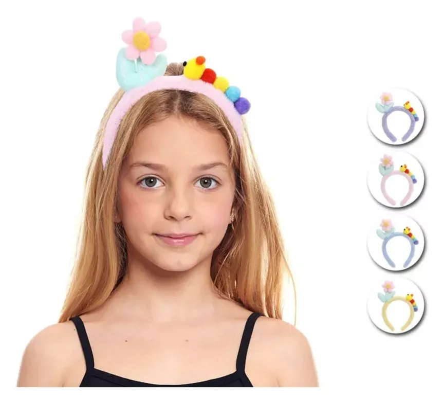 Cerchietto imbottito Bruco in colori assortiti per bambini