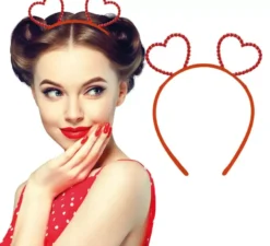 Cerchietto in metallo con cuori