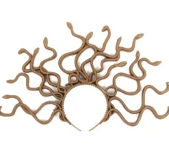 Cerchietto Medusa in plastica marrone da 41 cm