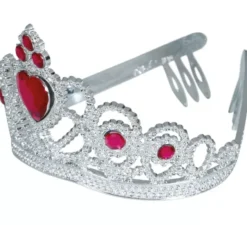 Cerchietto per bambini con cuore argento e rosso