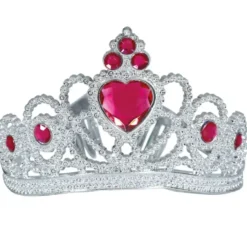 Cerchietto per bambini con cuore argento e rosso