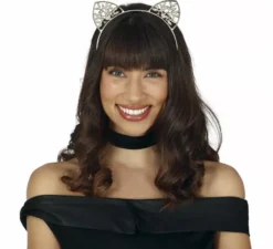 Cerchietto per gatti metallizzato lucido
