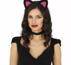 Cerchietto per gattino adulto rosa e nero