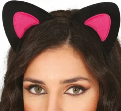 Cerchietto per gattino adulto rosa e nero