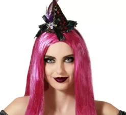 Cerchietto per mini cappello da strega multicolore