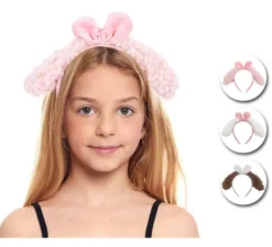 Cerchietto per orecchie in peluche per bambini in colori assortiti