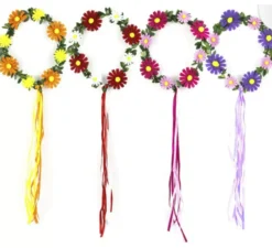 Cerchio per fiori con nastro in colori assortiti