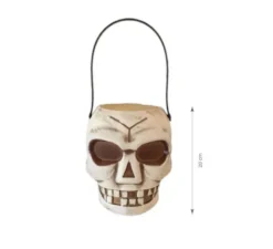 Cestino con teschio avorio da 20 cm