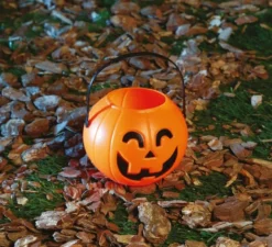 Cestino di zucca in plastica da 11 cm per Halloween