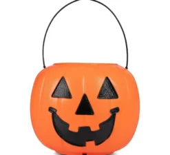 Cesto di zucca arancione con manico 21,6x21,6x30,5 cm