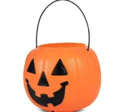 Cesto di zucca arancione con manico 21,6x21,6x30,5 cm