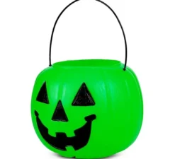 Cesto di zucca verde con manico 21,6x21,6x30,5 cm