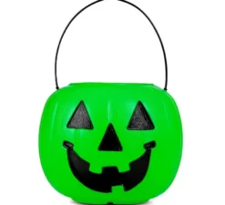 Cesto di zucca verde con manico 21,6x21,6x30,5 cm
