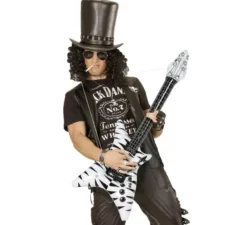 Chitarra Rockstar gonfiabile con stampa zebrata da 95 cm