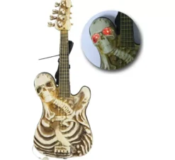 Chitarra scheletrica da 58 cm con luci e suoni