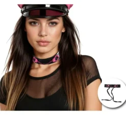 Choker con manette rosa