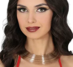Choker metallizzato oro