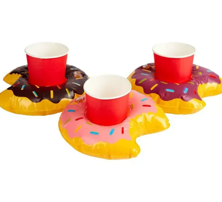 Ciambella gonfiabile porta bibita in 3 coloriassortiti