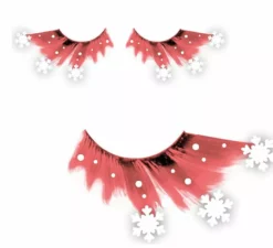 Ciglia color salmone con Fiocchi di neve