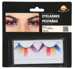 Ciglia multicolor con colla