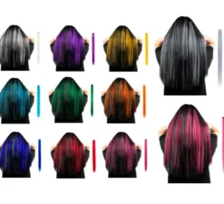 Ciocca lunga dritta in vari colori con clip