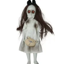 Ciondolo a forma di bambina con peluche da 30 cm