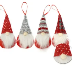 Ciondolo Albero di Natale Gnomo in modelli assortiti da 22x8 cm