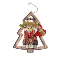 Ciondolo Albero di Natale Pupazzo di Neve 19x16 cm