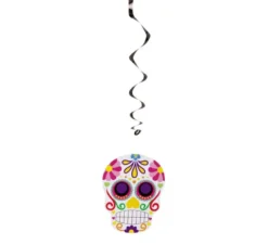 Ciondolo a spirale di teschio catrina