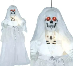 Ciondolo Sposa Scheletro con Luce e Suono 90 cm