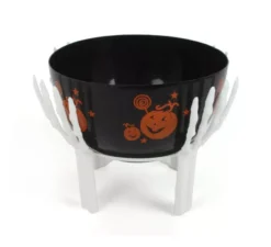Ciotola nera con base bracci scheletrici 26x18 cm