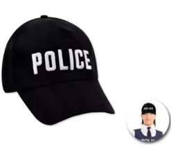 Classico berretto nero della polizia