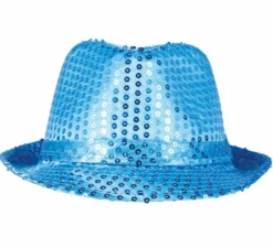 Classico cappello da gangster con paillettes in vari colori