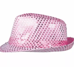 Classico cappello da gangster con paillettes in vari colori