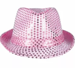 Classico cappello da gangster con paillettes in vari colori