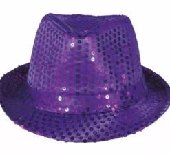 Classico cappello da gangster con paillettes in vari colori