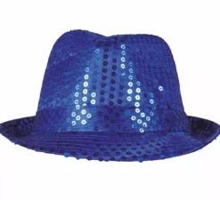 Classico cappello da gangster con paillettes in vari colori