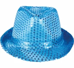 Classico cappello da gangster con paillettes in vari colori