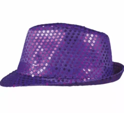 Classico cappello da gangster con paillettes in vari colori