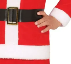Classico costume da Babbo Natale con cappello e cintura per bambino