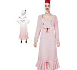 Classico costume da Chulapa bianco con pois rossi per donna