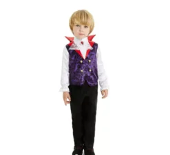 Classico costume da vampiro con mantello e colletto per neonato e bambino