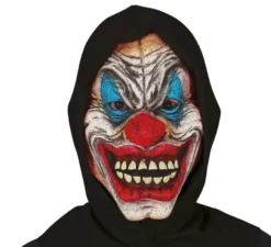 Clown Maschera con cappuccio nero