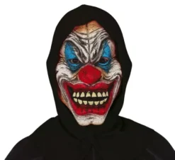 Clown Maschera con cappuccio nero